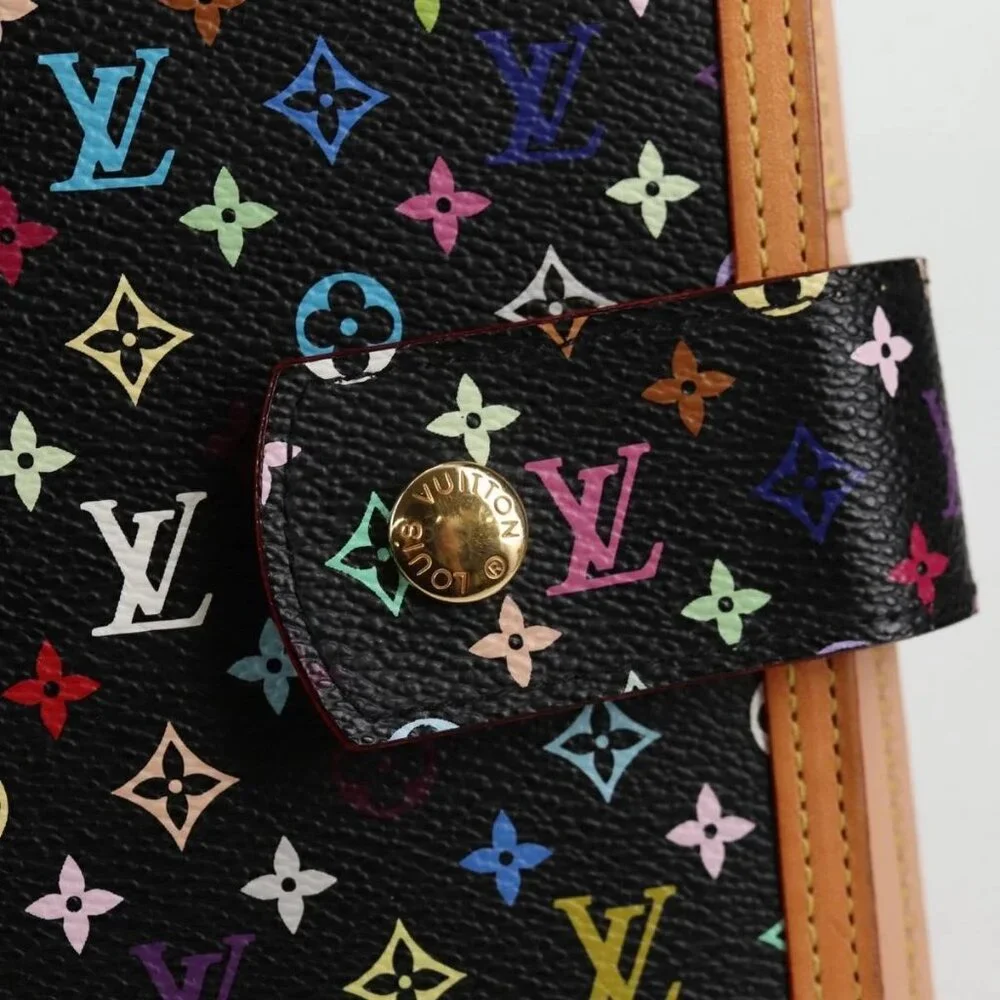 LOUIS VUITTON Multicolor Agenda GM Day Planner Cover Black R20893 Auth 135956V